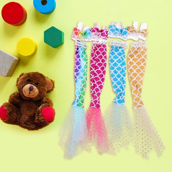 NICEXMAS Bikini Dress for Dolls Assorted Color Comfortable Fabric 4Sets