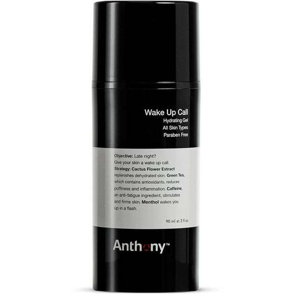 Anthony Wake Up Call, 3 Fl Oz, Contains, Caffeine, Green tea, Menthol, AHA's, Replenishes, Hydrates, Exfoliates and Revives Tired Skin