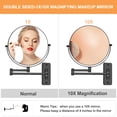 thumbnail image 2 of Espejo de maquillaje con aumento de pared FFowCye 8 1X/10X, 2 of 7