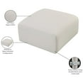 thumbnail image 2 of Meridian Furniture Arc Cream Vegan Leather Ottoman, 2 of 7