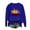 A_ Blue, variant on Thanksgiving Sweatshirts for Women 2025 Fall Funny Pumpkin Print Tops Oversized Casual Long Sleeve Shirt Gifts Blue L