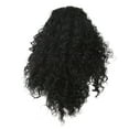 thumbnail image 2 of Lingouzi Black/Red Ladies Front Lace Wig Set Black Mid-length Curly Hair Simulation Wig, Red Lace Front Wigs Deep Wave Wig Human Hair Wigs, 2 of 2