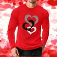 thumbnail image 5 of UVEASISHA Heart Graphic Tees for Men Long Sleeve Waffle Knit Shirts Big and Tall Casual Valentines Day Tshirts Regular Fit Stylish Workout Shirt Red 4XL, 5 of 9