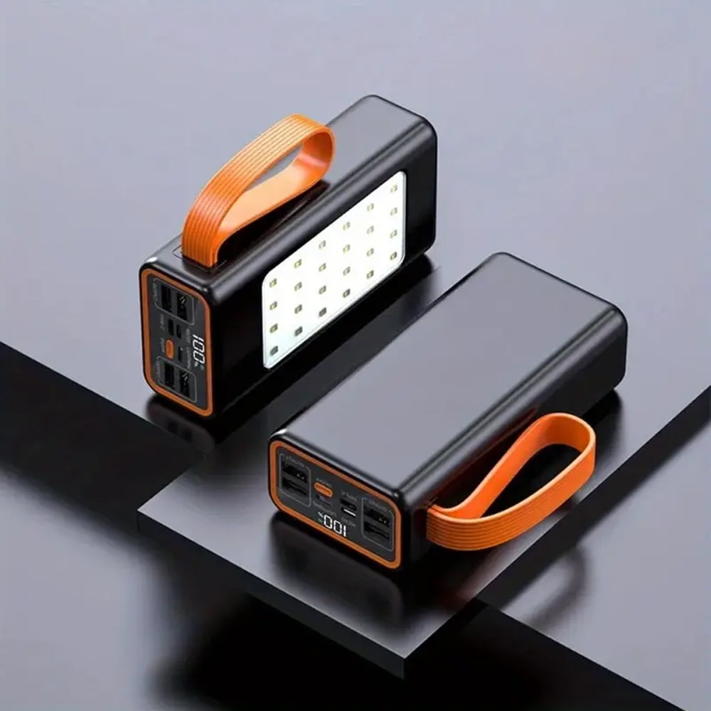 Hotpom 66W Fast Power Bank, 39800mAh Portable Charger, with LED display, hanging rope and built in camping light Portable Charger, Outdoor Emergency Backup Battery, Compatible with iPhone, Samsung.