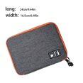 thumbnail image 3 of Sonducket Bolsa de almacenamiento de Cable USB, resistente al agua, 2 capas, portátil, para viajes en casa, dormitorio, disco Flash electrónico, cable de Carteras S gris Sonducket AP012998-05, 3 of 6