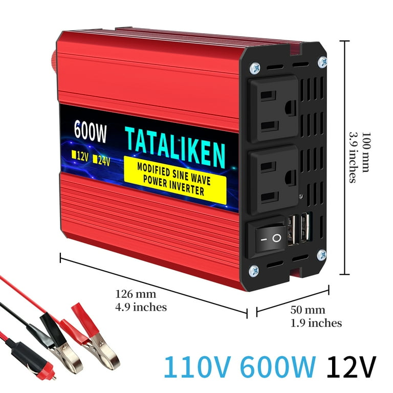 cigarette lighter power inverter walmart Car Converter For 220v Adapter Charger Car P3w1, Size: 11 x 6 x 3.5 cm, Black It efficiently converts DC 12V to AC 110V 200W Car Power Inverter, DC