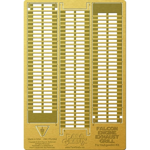 Star Wars - DeAgostini Millennium Falcon Engine Grill ( PGX204 ) ParaGrafix