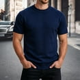 thumbnail image 2 of CONZONE Mens Base T-Shirts Short Sleeve Knit T Shirts for Men Casual Crew Neck Solid Color Lightweight Tees Soft Cozy Athletic Tops, 2 of 6