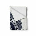 thumbnail image 2 of Northwoods Soft Flannel Fleece Throw Blanket, Mountains Celtic Style Outdoors of Adventure and Camping, Cozy Plush for Indoor and Outdoor Use, 50" x 70", Dark Blue and White, by Ambesonne, 2 of 6