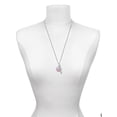 thumbnail image 3 of Delight Jewelry Silvertone Domed Multi Color CMT Silvertone Fearless Bar Charm Necklace, 23", 3 of 4