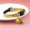 thumbnail image 1 of Collar ajustable para gatos con borlas y campanas, Collar adornado para mascotas, collares con patrón de Jacquard a cuadros coloridos para perros y gatos, 1 of 5