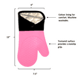 thumbnail image 6 of Ecoberi Pink Silicone Oven Mitts and Pot Holder Set, 3 Count, 6 of 6