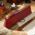 thumbnail image 6 of Under $1 Pencil Case, Vintage Handmade Soft Faux Leather Large Capacity Zipper Pen Pouch, Stylish Stationery Organizer for College Office Travel by PALIFEUR, 6 of 7
