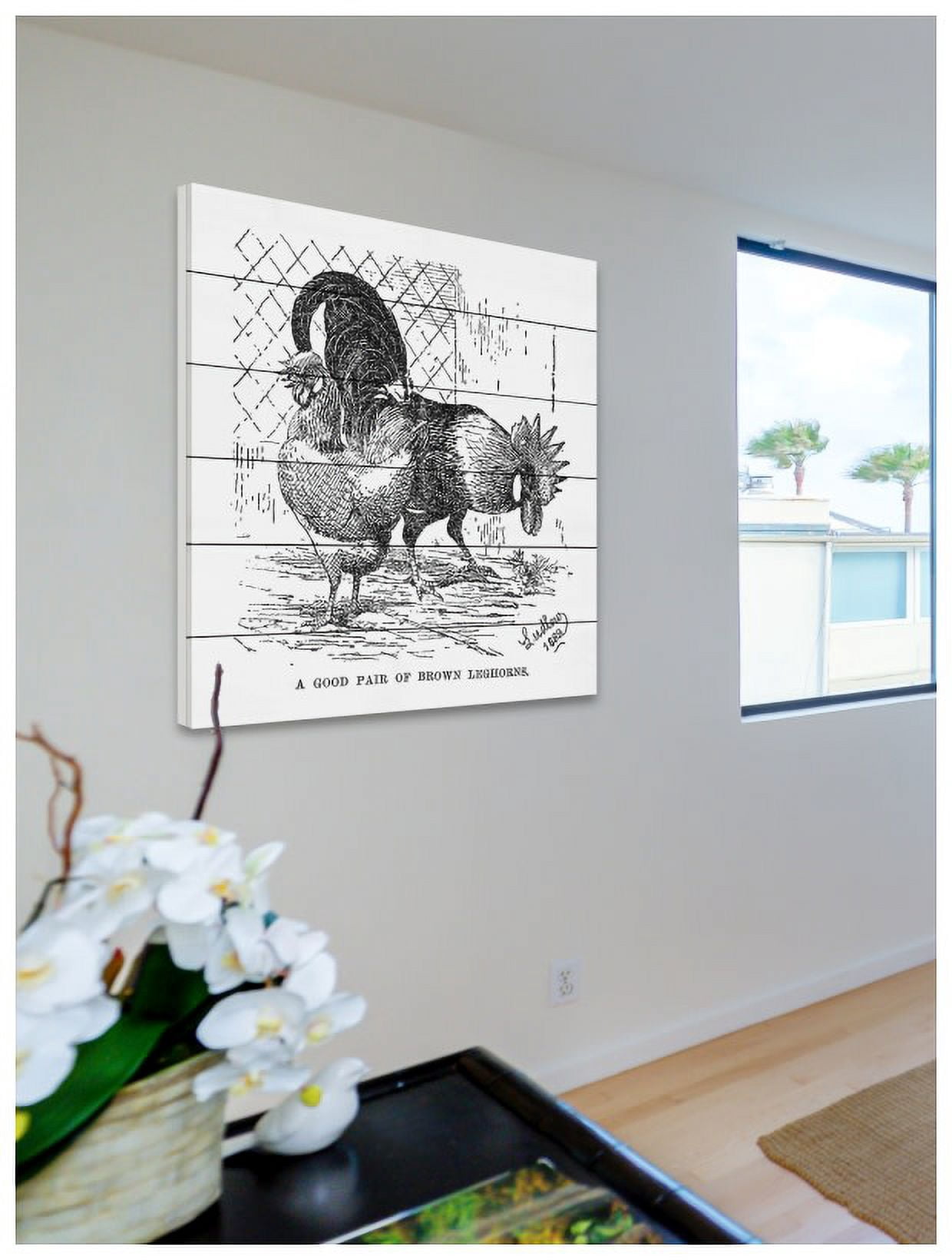 Marmont Hill "Brown Leghorns" Painting Print on White Wood
