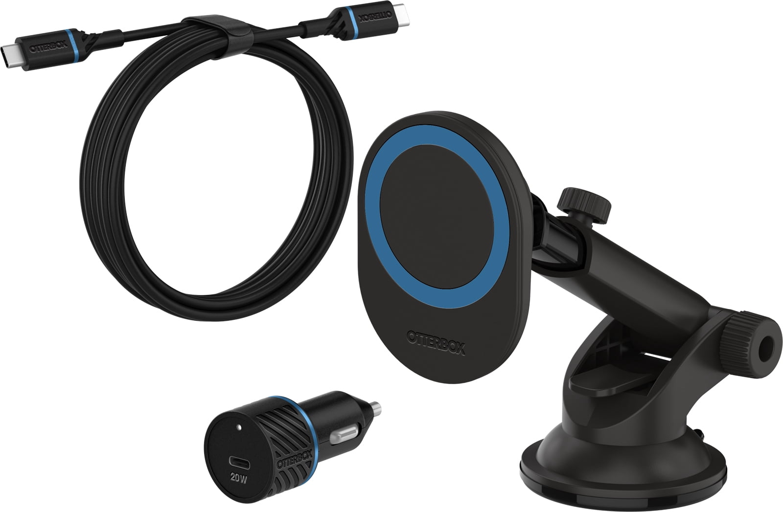 OtterBox Strive Series Wireless Charger Car Dash and Windshield Mount for MagSafe - Black