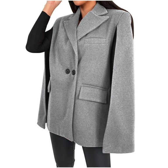 BSDJILFG Womens Blazers Y2K Dressy Suit Shawls Long Split Sleeve Loose Fit Cover-Ups Business Casual Costumes Workwear Outfits 50%