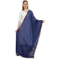 thumbnail image 5 of Phagun Women's Designer Chiffon Dupatta Ethnic Chunni Wrap Long Stole-Blue, 5 of 5