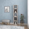 thumbnail image 7 of Ada Home Decor Braeside Multiple Tier Open Shelf Modern Bookcase, Light Mocha/Anthracite, 7 of 7