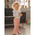 thumbnail image 3 of BemeyourBBs Baby Girl First Birthday Outfit 1st Birthday Clothes Letter Cake Embroidery Long Sleeve Romper with Flare Pants Set and Headband, 3 of 9