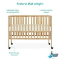 Dream On Me Quinn FullSize Folding Crib, Patent Folding System in