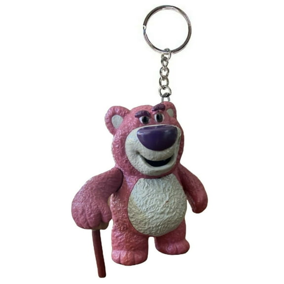 Lotso 4” PVC Key Ring Keychain Ornament Toy Story Bear Figure Figurine Charm New