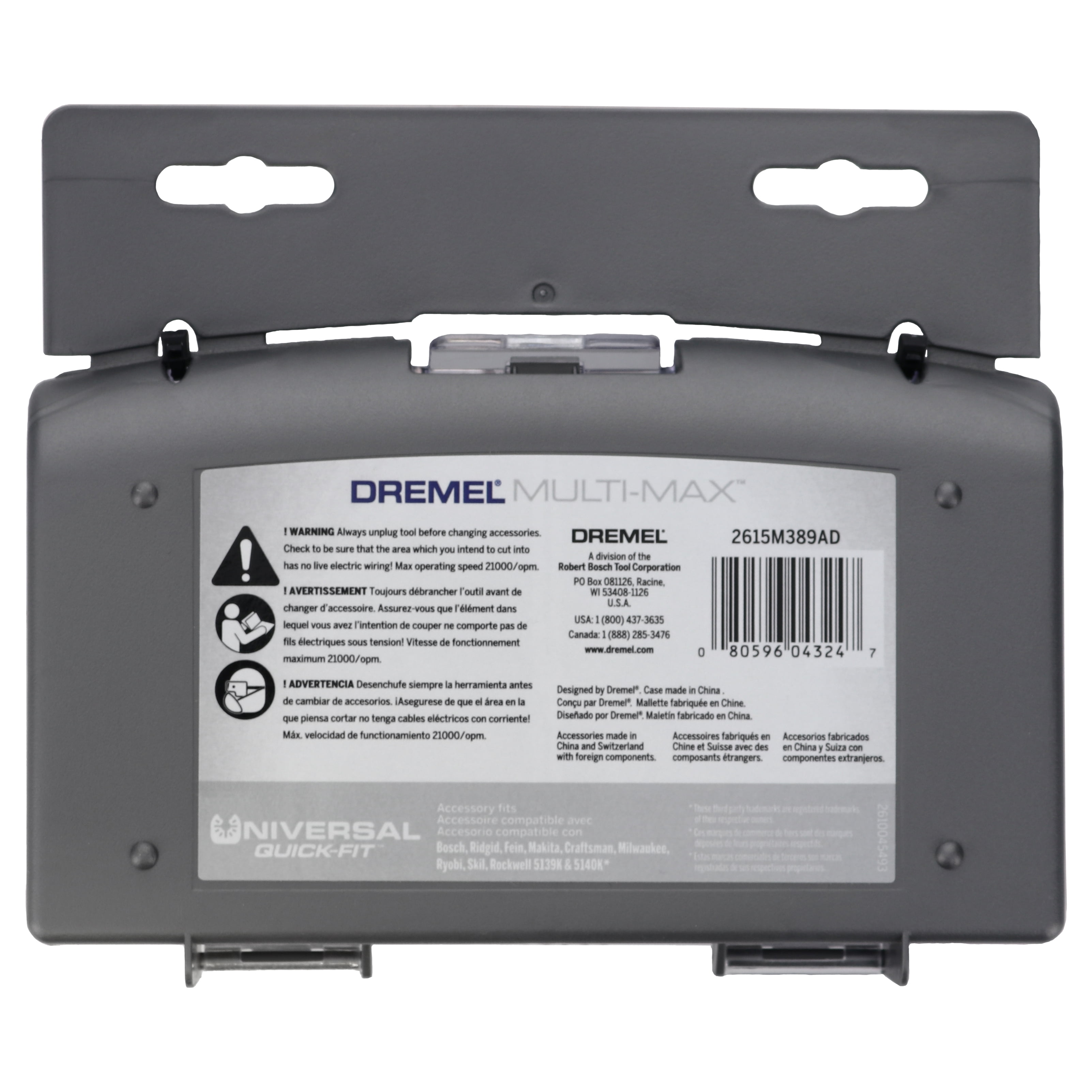 Dremel MM389 5-Piece Black Oscillating Tool Cutting Blade Assortment Kit- Perfect Cutter (2-Pack)