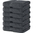 thumbnail image 1 of Juego de toallas de baño Utopia Towels, paquete de 6, 100% algodón hilado en anillos, gris, 1 of 8