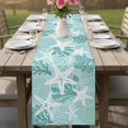 thumbnail image 6 of Table Runners 72 Inches Long Dress Scarves, Mint Green Starfish Farmhouse Kitchen/Dining Table Decor Table Runner, Coffee Tablerunners, Coral Shell Ocean Vintage Coastal 13x72 Inch, 6 of 9