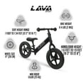 thumbnail image 7 of LAVA SPORT Basalt Black Balance Bike- Lightweight Aluminium Toddler Bike for Kids with Adjustable Handlebar and Seat, EVA Tires-Training Bike, 7 of 7