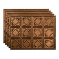 thumbnail image 1 of FASÄDE Traditional Style/Pattern 4 Decorative Vinyl 18in x 24in Backsplash Panel in Oil Rubbed Bronze (5 Pack), 1 of 6
