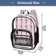thumbnail image 4 of Large Clear PVC Backpack Heavy Duty See Through Backpack for Adults Work Travel, Pink-star Stripes Printed 12L, 4 of 8