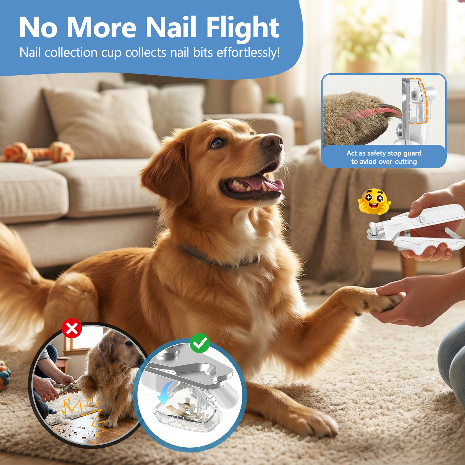 BEBANG Dog Nail Clipper with LED Light and Nail File photo 2