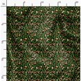 thumbnail image 2 of Soimoi Green Poly Georgette Fabric Leopard Animal Skin Print Fabric by the Yard 52 Inch Wide, 2 of 6