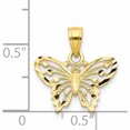 thumbnail image 3 of 10K Yellow Gold Diamond-Cut Butterfly Charm (18 X 16) Made In United States 10c1002, 3 of 5