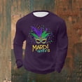 thumbnail image 3 of Mens Casual Camisetas Carnaval Impreso Suelto Elástico de Manga Larga Cuello Redondo Suéter, Gimnasio Hogar Desgaste Superior, 3 of 5