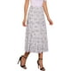 thumbnail image 4 of Falda Floral de Chiffon para Mujer Inspire Chic, Falda Midi Bohemia de Volantes en Capas, Verano, Talla XS, Flor Blanca, 4 of 6