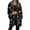 Black, variant on Womens Jacket Longline Jackets Christmas Print Winter Cozy Lined Full Zip Outerwear for Cold Weather Winter Coats for Women Black L