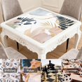 thumbnail image 5 of 31.5 Inch Square Boho Mahjong Mat, Anti-Slip Rubber Table Pad with Noise Dampening for Quiet Tile Play, Multi-Functional Mat for Cards Board Games and Game Room, 5 of 6