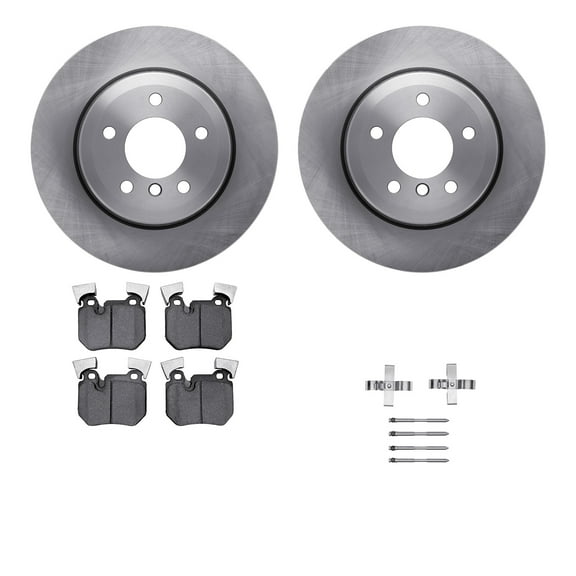 Dynamic Friction Company Rear Brake Rotors with 5000 Advanced Brake Pads includes Hardware 6512-31478