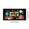 thumbnail image 2 of Space Theme Welcome Back Banner School Backpack and Planets Colorful Backdrop Classroom Decorations Outer Space Party Supplies Photography Props, 2 of 3