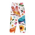 thumbnail image 5 of Balery Flowers Birds And Butterflies print Women's Pajama Pants,Ultra Lightweight Pjs,Lounge Pant-Small, 5 of 9