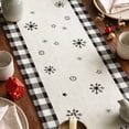 thumbnail image 6 of Smile Waterclor Buffalo Plaid Winter Christmas Table Runner 13 x 72 Inch, 6 of 7
