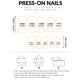thumbnail image 4 of French Medium Square Press On Nails,Squoval Fake Nails With Cute Designs,Glossy False Nails For Women And Girls,24 Pcs, 4 of 4