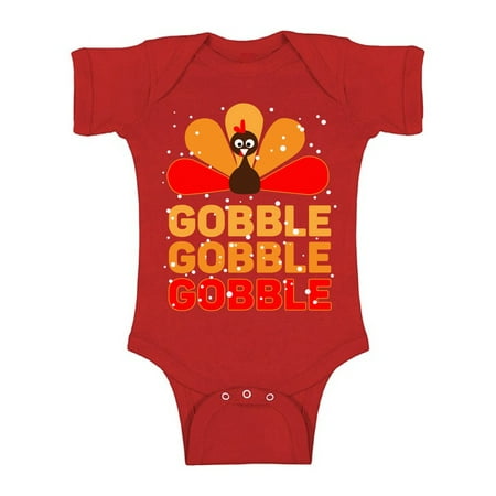 

Awkward Styles Thanksgiving Baby Bodysuit Gobble Turkey Romper