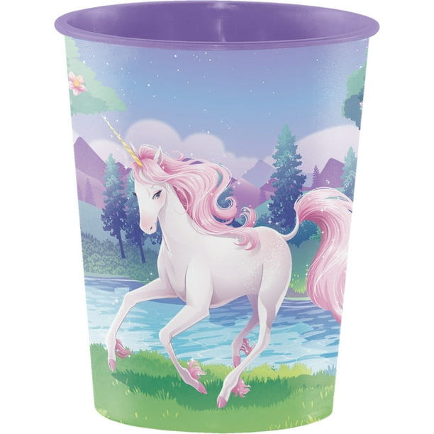 Creative Converting Unicorn Fantasy Keepsake Plastic Cups, 8 count