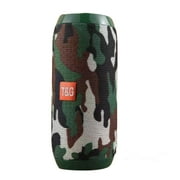 New T&G 7 inch Bluetooth Speaker 10w Wireless Waterproof Outdoor Stereo Bass USB/TF/FM Radio, Color Camo