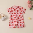 thumbnail image 4 of Sopiago Summer Pajamas Baby Boy Girl Button Down Romper Cute Sleepwear One-Piece Pjs Hot Pink,3-6 Months, 4 of 7