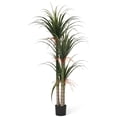 thumbnail image 2 of Craftian 1-Pack Artificial Tree with  30 LED Prelit, Artificial Plants Dragon Blood Tree - Green, 2 of 9