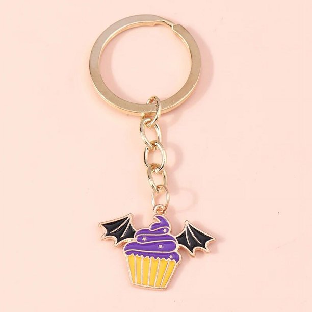 LLavero de Navidad de esmalte lindo, campana, ciervo, muñeco de nieve, llaveros para decoración de bolso, regalo DIY, colgantes de joyería, accesorios