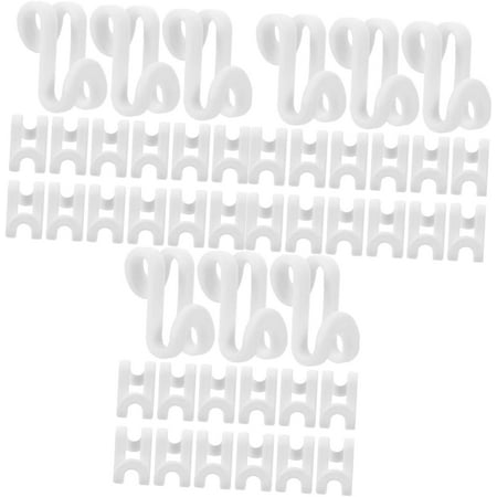 

150 pcs Hooks Hanger S Cups S-Shape Hook Extender Connection Heavy Supplies Mini Bags Multifunctional Saving Clothing Hanging Clo Connecting Plastic Pans Household Shaped Clips